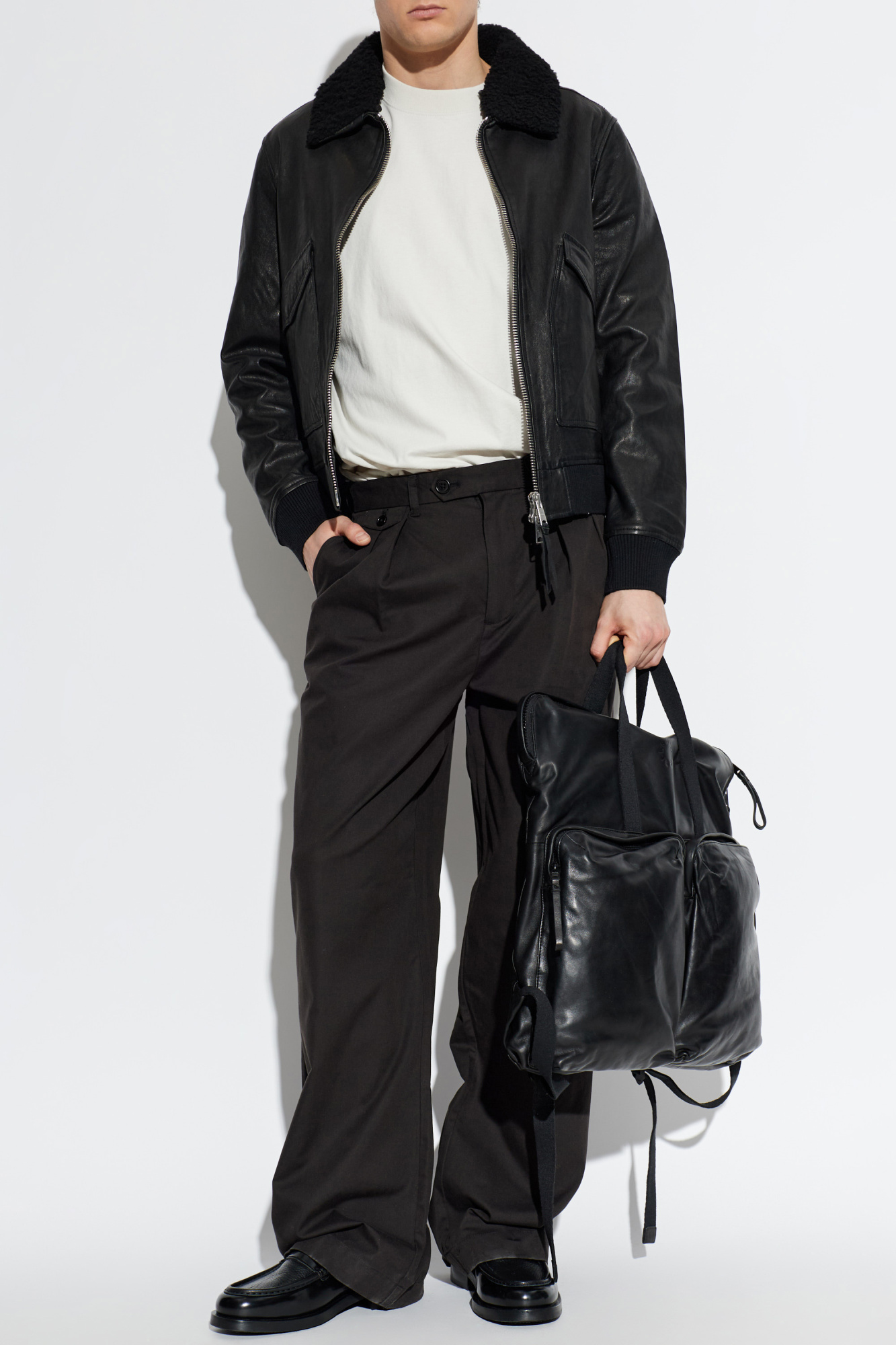AllSaints 'Vaucluse Aviator' leather jacket | Men's | Vitkac